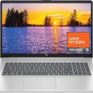 HP 17.3 inch Laptop, FHD Display, AMD Ryzen 5 7520U, 16 GB RAM, 512 GB SSD, AMD Radeon Graphics, Windows 11 Home, 17-cp2099nr (2024)
