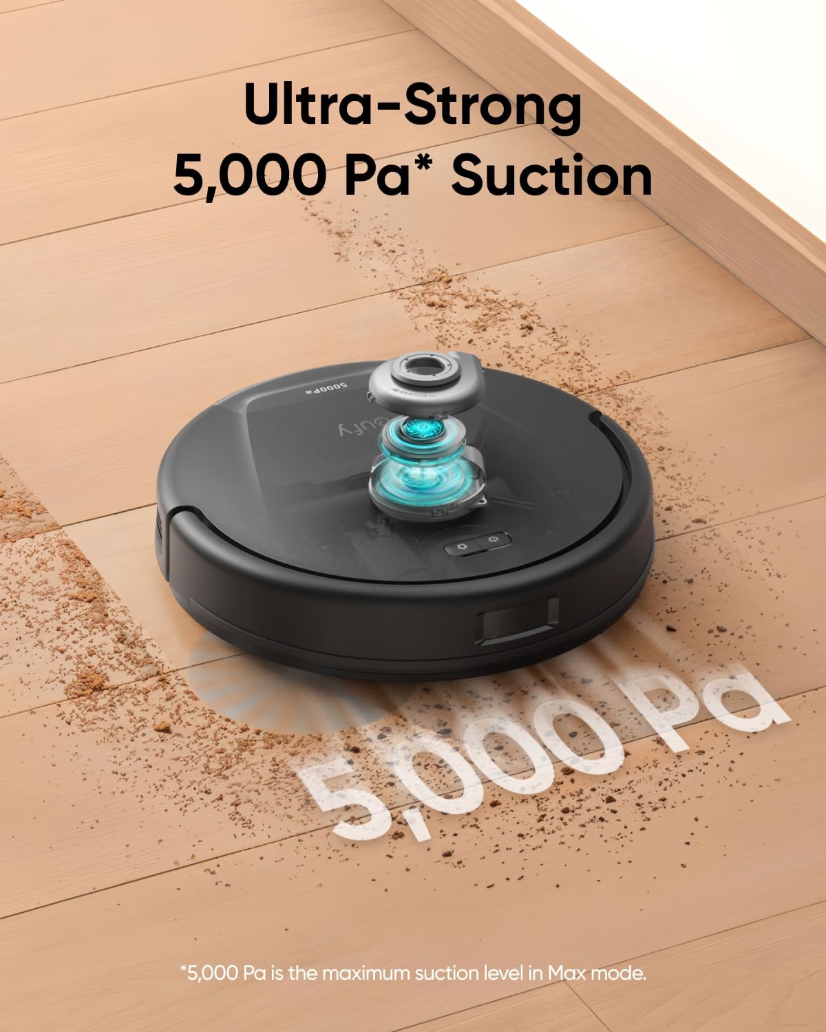 eufy L60 Robot Vacuum, Ultra Strong 5,000 Pa Suction, iPath Laser Navigation, for Deep Floor Cleaning, Ideal for Hair, Hard Floors - Image 2