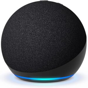 Echo Dot (5th Gen, 2022 release) | International Version with EU Power Adaptor | Smart speaker with Alexa | Charcoal