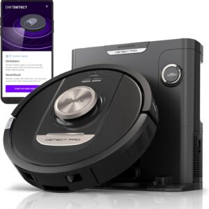 Shark RV2820AE Detect Pro Self-Empty Robot Vacuum with Bagless, 60-day Capacity HEPA Base, 3 Detect & React Technologies, Auto Deep-Clean on Carpets and Hardfloors, NeverStuck Tech, Wi-Fi Black/Bronze