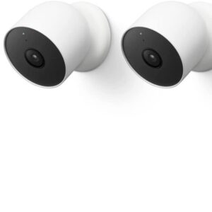 Google Nest Cam Outdoor or Indoor, Battery – 2nd Generation – 2 Count (Pack of 1) (Renewed)