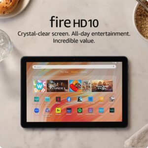 Like-New Amazon Fire HD 10 tablet, built for relaxation, 10.1″ vibrant Full HD screen, octa-core processor, 3 GB RAM, latest model (2023 release), 32 GB, Black
