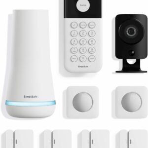 SimpliSafe 9 Piece Wireless Home Security System w/HD Camera – Optional 24/7 Professional Monitoring – No Contract – Compatible with Alexa and Google Assistant