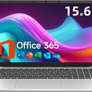 15.6 Inch Laptop with Office 365, 4GB RAM, 128GB Storage Expandable 1TB, 5205U Processor, HD Display, Windows 11 Laptops Computer, Wi-Fi 5, BT4.2, Numpad, Type-C, for Business and Students.