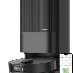 dreame X30 Ultra Robot Vacuum and Mop Combo, 8300Pa Suction, Mop Extend and Mop Self Cleaning with 140°F Water, Removable & Liftable Mop, Self Refilling, Mop Self Drying, Smart Carpet Cleaning