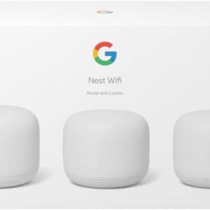 Google Nest WiFi – AC2200 (2nd Generation) Router and Add On Access Point Mesh Wi-Fi System (3-Pack, Snow)