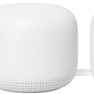 Google Nest WiFi – AC2200 (2nd Generation) Router and Add On Access Point Mesh Wi-Fi System (3-Pack, Snow)