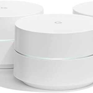 Google WiFi system, 3-Pack – Router Replacement for Whole Home Coverage (NLS-1304-25),White