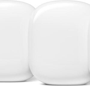 Google Nest WiFi Pro – Wi-Fi 6E – Reliable Home Wi-Fi System with Fast Speed and Whole Home Coverage – Mesh Wi-Fi Router – 4 Pack – Snow