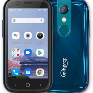 Unihertz Jelly 2 – Compact Android 11 Mini Smartphone, 4G Unlocked, 6GB RAM + 128GB Storage, NFC, Dark Green (Support T-Mobile & Verizon & AT&T only)