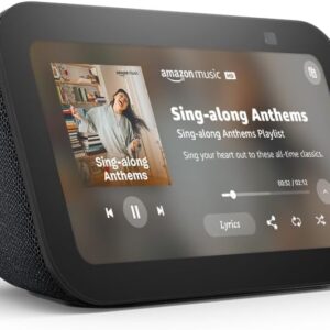Amazon Echo Show 5 (newest model), Smart display with 2x the bass and clearer sound, Charcoal