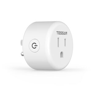 Smart Plug, TESSAN WiFi Outlet Compatible with Alexa and Google Assistant, Mini Bluetooth Socket Remote Control with Timer Function, No Hub Required, 2.4G WiFi