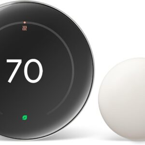 Google Nest Learning Thermostat Pro Edition with Temperature Sensor (4th Gen, 2024) Smart Energy Saving, Advanced Calibration, Adaptive Eco, Compatible with Alexa & Google Home (Polished Silver)