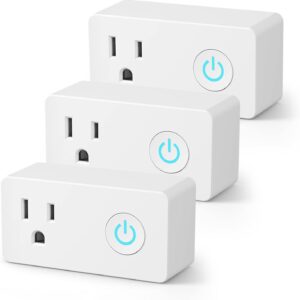 BN-LINK WiFi Heavy Duty Smart Plug Outlet, No Hub Required with Timer Function, White, Compatible with Alexa and Google Assistant, 2.4 Ghz Network Only (3 Pack)