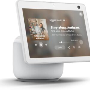 Amazon Echo Show 10 (newest model), HD smart display with premium sound, motion and Alexa, Glacier White