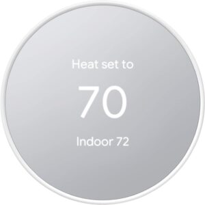 Google Nest Thermostat – Smart Thermostat for Home – Programmable WiFi Thermostat – Snow – GA01334-US Bundle with Matching Google Nest Thermostat Trim Kit Wall Mount Plate GA01837-US