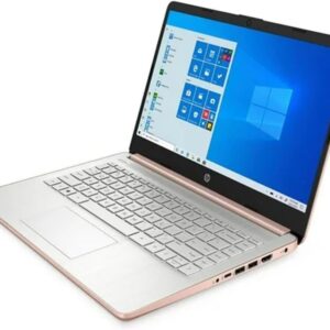 HP 14 Laptop, Intel Celeron N4020, 4 GB RAM, 64 GB Storage, 14-inch HD Touchscreen, Windows 11 Home, Thin & Portable, 4K Graphics, One Year of Microsoft 365 (14-dq0070nr, 2021, Pale Rose Gold)