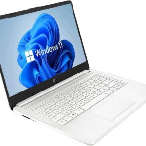 HP 14″ HD Laptop, Windows 11, Intel Celeron Dual-Core Processor Up to 2.60GHz, 4GB RAM, 64GB SSD, Webcam(Renewed)