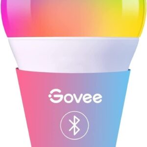 Govee LED Light Bulb Dimmable, Music Sync Color Changing, A19 7W 60W Equivalent, No Hub Required Multicolor Bluetooth Light Bulbs with App Control for Party Home (Don’t Support WiFi/Alexa)