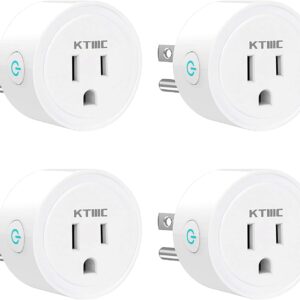 Smart plug 4 Packs, KTMC Mini Wifi Outlet Compatible with Alexa, Google Home, No Hub Required, Remote Control Your Home Appliances from Anywhere, ETL Certified