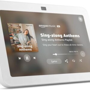 Amazon Echo Show 8 (newest model), With Spatial Audio, Smart Home Hub, and Alexa, Glacier White