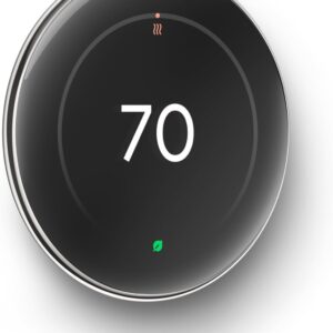 Google Nest Learning Thermostat Pro Edition with Temperature Sensor (4th Gen, 2024) Smart Energy Saving, Advanced Calibration, Adaptive Eco, Compatible with Alexa & Google Home (Polished Silver)