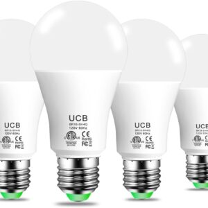 UCB Alexa Light Bulb 130W Equivalent, Smart Light Bulbs Warm White to Daylight Tunable, A19 E26 Bluetooth LED Bulbs Work with Alexa Only for Bedroom Kitchen Living Office No WiFi Required 4 Pack