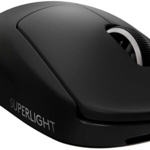 Logitech G PRO X SUPERLIGHT Wireless Gaming Mouse, Ultra-Lightweight, HERO 25K Sensor, 25,600 DPI, 5 Programmable Buttons, Long Battery Life, Compatible with PC / Mac – Black