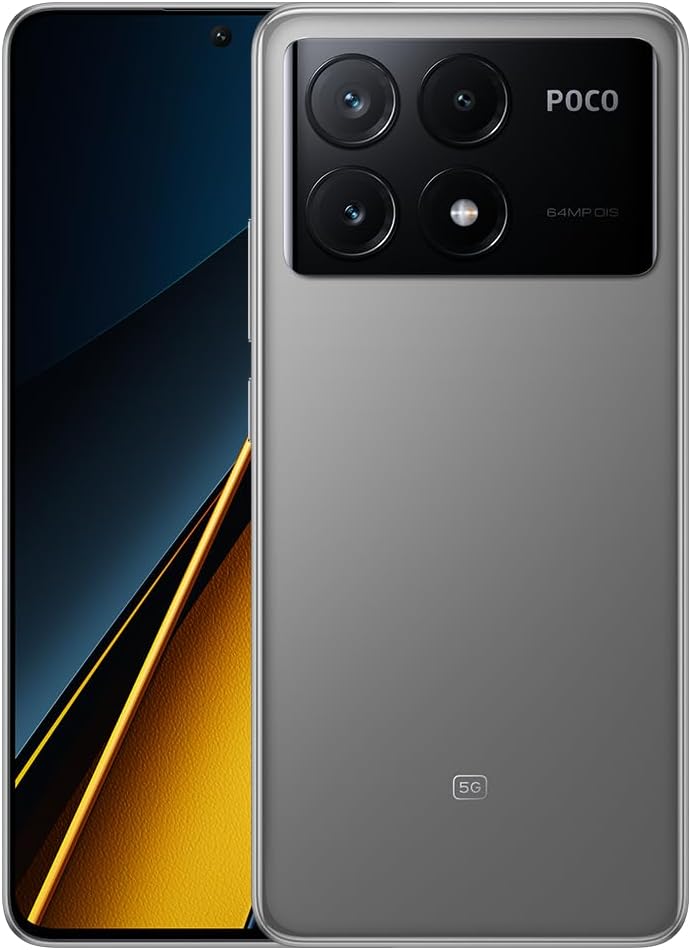 Xiaomi Poco X6 Pro 5G Global Unlocked (512GB + 12GB) GSM 6.67″ 64MP Triple Camera (for Tmobile Mint Tello Global) (Gray)