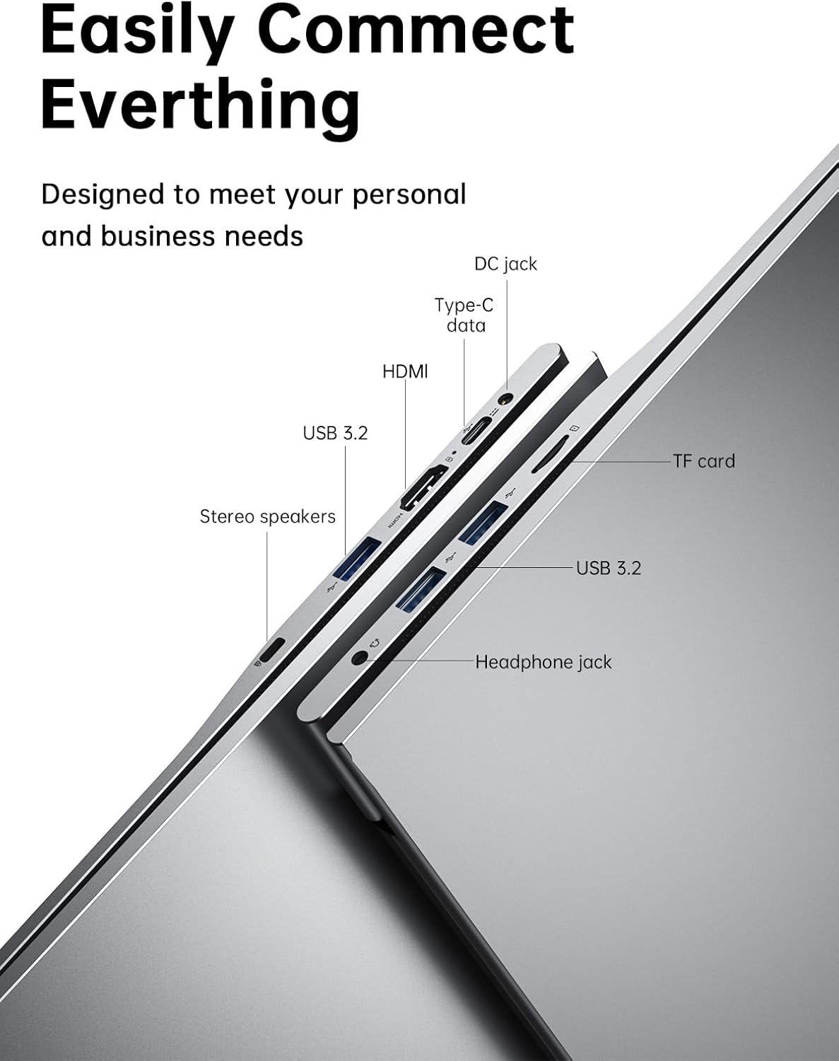 2024 Laptop,17.3-Inch FHD Display Gaming Laptop with Quad Core-12th Alder Lake N97(Up to 3.6GHz), 16GB RAM 512GB ROM Traditional Laptop Computer, 6000Mah Battery,Silver - Image 6