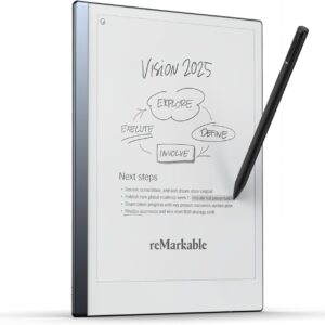reMarkable Starter Bundle – reMarkable 2 is The Original Paper Tablet | Includes 10.3” reMarkable Tablet, Marker Plus Pen with Built-in Eraser, and 1-Year Free Connect Trial