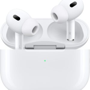 Apple AirPods Pro 2 Wireless Earbuds, Active Noise Cancellation, Hearing Aid Feature, Bluetooth Headphones, Transparency, Personalized Spatial Audio, High-Fidelity Sound, H2 Chip, USB-C Charging