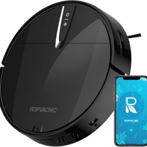 Robot Vacuum Cleaner with 3000Pa Cyclone Suction, APP/Voice/Remote Control, Automatic Self-Charging Robotic Vacuum, Scheduled Cleaning, Ideal for Pet Hair, Hard Floor, Low Carpet