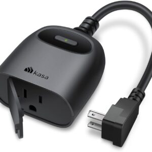 Kasa Outdoor Smart Plug, Smart Home Wi-Fi Outlet Timer, Max Load 15A/1875W, IP64 Weather Resistance, Compatible with Alexa, Google Home & SmartThings, No Hub Required, ETL Certified(KP401)