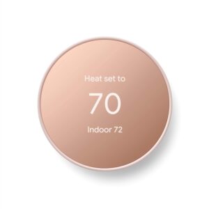 Google Nest Thermostat – Smart Thermostat for Home – Programmable Wifi Thermostat – Sand (Renewed)