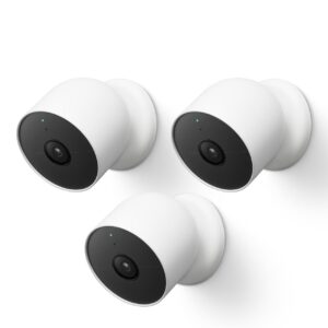 Google Nest Cam Outdoor or Indoor/Battery – 2nd Generation (3 Pack)