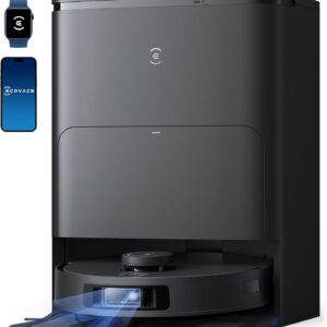 ECOVACS DEEBOT T30S AI Robot Vacuum and Mop, 11000Pa, TruEdge Adaptive Edge Mopping, ZeroTangle Technology, AI Instant Re-mop, Hot Water Mop Washing, Self-Emptying & Refilling, AI Obstacle Avoidance