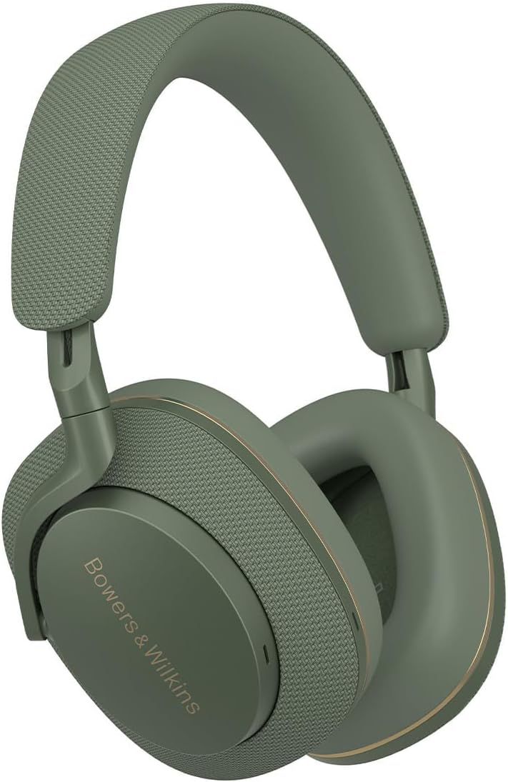 Bowers & Wilkins Px7 S2e Over-Ear Headphones – Enhanced Noise Cancellation & Transparency Mode, Crystal-Clear Calls, Bluetooth, 30-Hour Playback, Forest Green