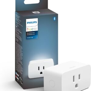 Philips Hue Smart Plug, White – 1 Pack – Turns Any Light Into a Smart Light – Control with Hue App – Compatible with Alexa, Google Assistant, and Apple HomeKit