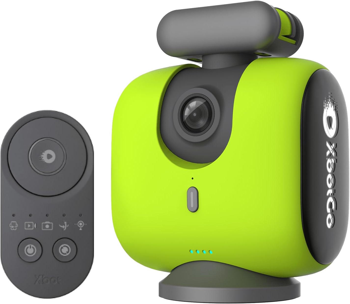 Chameleon AI Powered Sports Action Camera, Sports Gimbal Tracking System with Team and Player Tracking, COMS 4K Video, 360° Rotation, 120° FOV, Live Streaming (Lemon Green)
