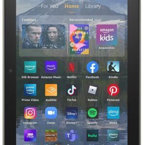 Amazon Fire HD 8 Plus tablet, 8” HD Display, 32 GB, 30% faster processor, 3GB RAM, wireless charging, (2022 release), Gray