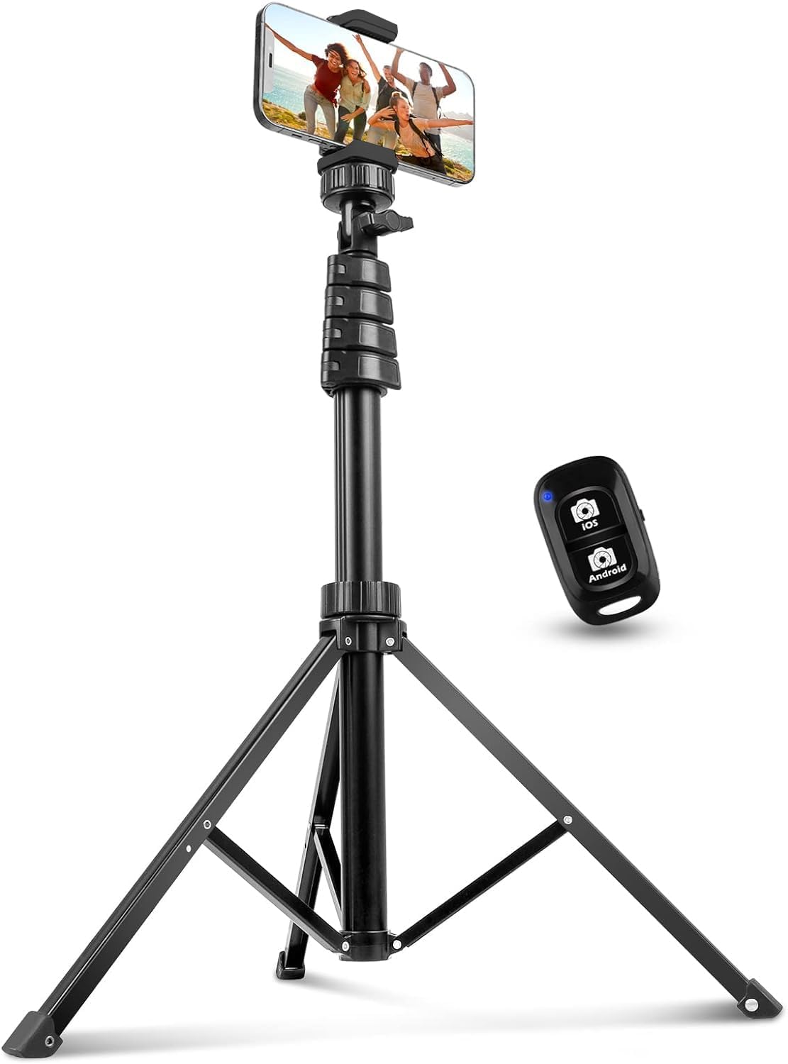 Aureday 62″ Phone Tripod Accessory Kits, Camera & Cell Phone Tripod Stand with Wireless Remote and Universal Tripod Head Mount, Perfect for Selfies/Video Recording/Vlogging/Live Streaming