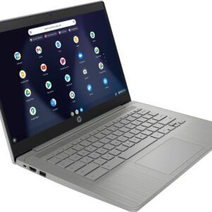 HP Chromebook Laptop • 14 Inch Display • Intel Celeron N4120 Processor • 8GB RAM • 128GB eMMC • Intel UHD Graphics 600 • WiFi • Bluetooth • Backlit Keyboard • Chrome OS • Modern Gray