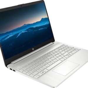 HP 15 Notebook, 15.6″ HD Screen Laptop, Intel Core i3-1115G4, 32GB DDR4 RAM, 1TB SSD, Webcam, HDMI, Wi-Fi, Windows 11 Home, Natural Silver