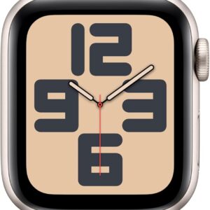 Apple Watch SE (2nd Gen) [GPS 40mm] Smartwatch with Starlight Aluminium Case with Starlight Sport Band S/M. Fitness and Sleep Trackers, Crash Detection, Heart Rate Monitor, Retina Display