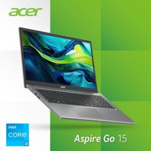 Acer Aspire Go 15 Slim Laptop | 15.6″ Full HD IPS 1080P Display | Intel Core i3-N305| Intel UHD Graphics | 8GB LPDDR5 | 128GB HD | Wi-Fi 6 | AI PC | Windows 11 Home in S Mode | AG15-31P-3947