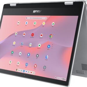 ASUS Chromebook Flip CX1 Convertible Laptop, 14″ FHD NanoEdge 360-degree Touchscreen, Intel Celeron N6000 4-Core Processor, 128GB eMMC Storage, 8GB RAM, ChromeOS, Transparent Silver, CX1400FKA-AS88F