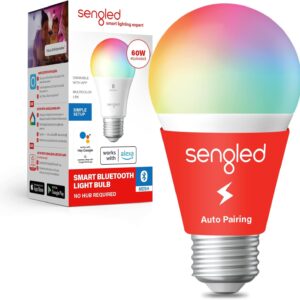 Sengled Smart Light Bulbs, Color Changing Alexa/Bluetooth Mesh, Dimmable LED Bulb A19 E26 Multicolor, High CRI, High Brightness, 8.7W 800LM, 1Pack