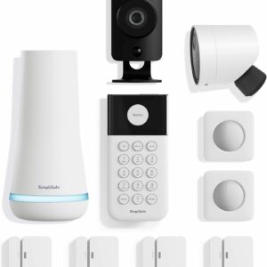 SimpliSafe 10 Piece Wireless Home Security System with Outdoor Camera – Optional 24/7 Professional Monitoring – No Contract – Compatible with Alexa and Google Assistant
