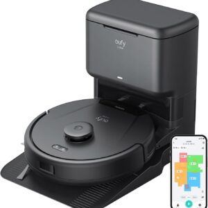 eufy L60 Robot Vacuum with Self Empty Station, Hair Detangling Technology, Up to 60 Days Hands Free Cleaning, 5,000 Pa Suction, Remove Hair, Dust